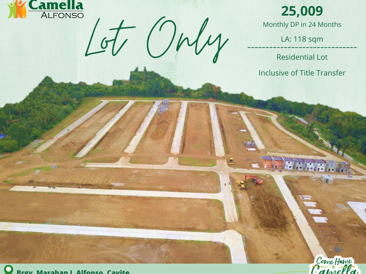 118 sqm Lot For Sale in Cavite (Camella Alfonso)