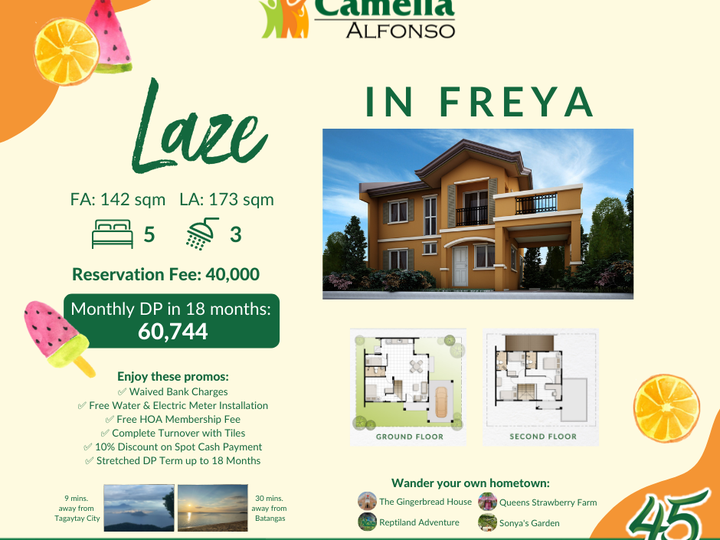 5BR House for Sale near Tagaytay (40K RS Fee ONLY)