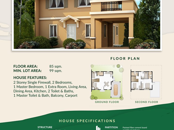 4-bedroom Single Detached House For Sale in Cabuyao Laguna (Dana)
