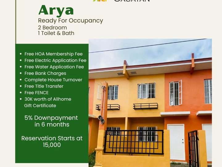 Affordable House and lot in Cauayan- Arya 2 Bedroom