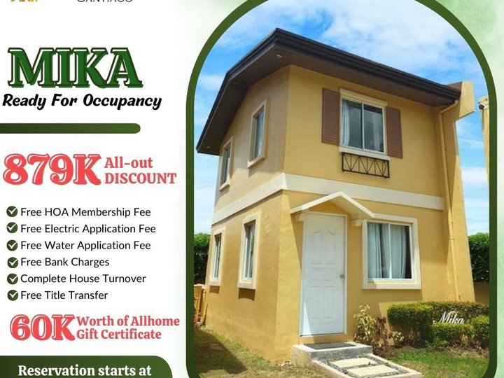 House and lot in Santiago City Mika Ready For occupancy Big Discount