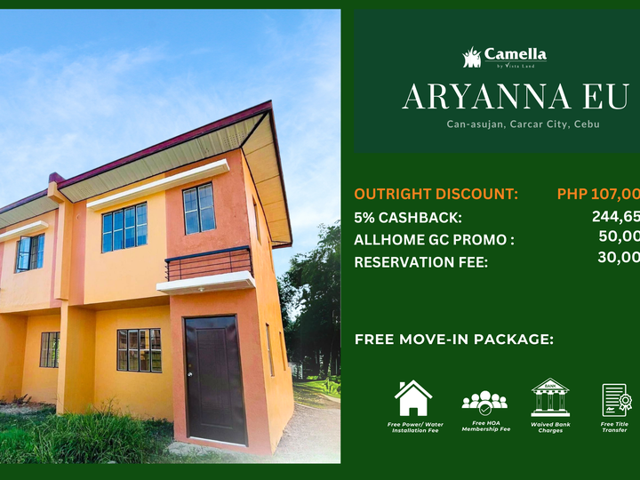 245K Cashback | 2-Storey House End/corner unit in Carcar City (Move-in Ready)