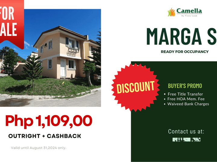 2-bedrooms Single Firewall House FOR SALE in Camella Riverfront (BIG SALE)