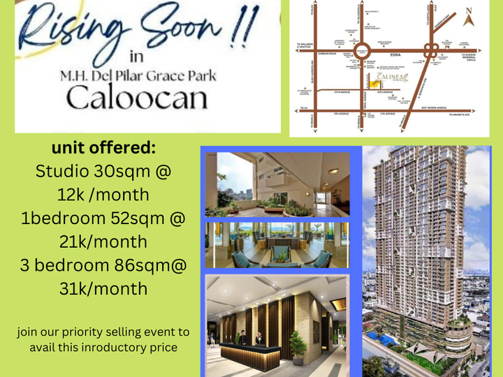 30.00 sqm Studio Condo For Sale for only 12k per month (Caloocan)
