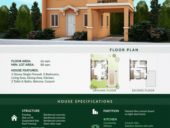 Pre-Selling 3-Bedroom Single Firewall House in Antipolo City