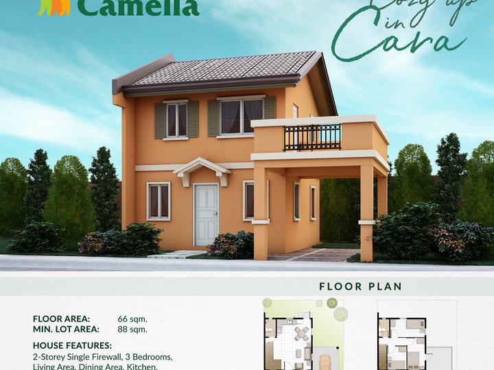 CARA 3-Bedroom Single Firewall House &Lot for Sale in Bulakan,Bulacan