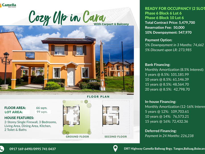 Ready For Occupancy 3-Bedroom House and Lot For Sale in Baliuag