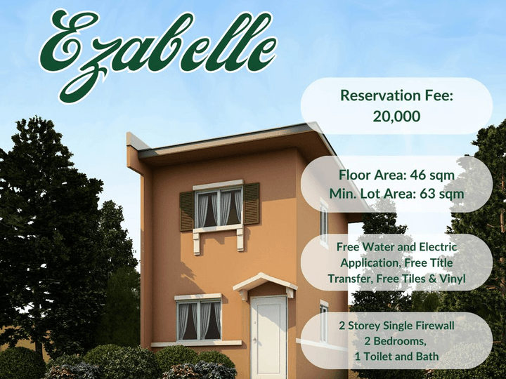 2BR - EZABELLE HOUSE AND LOT FOR SALE IN CAMELLA CAPAS