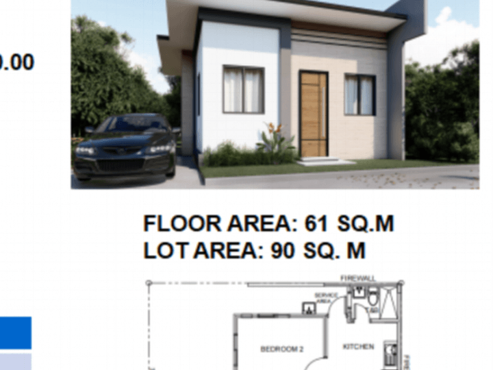 Pre selling 2 bedroom bungalow house and lot Bacolod City