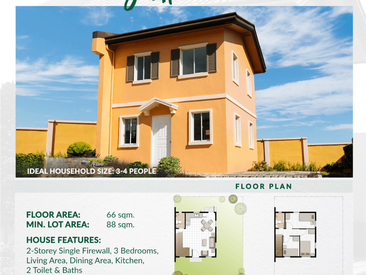 House and Lot for Sale in Cebu | 3-Bedroom Camella Model Unit