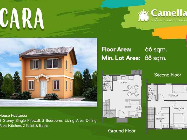 Pre-selling Cara |3 Bedroom House | Camella Negros Oriental