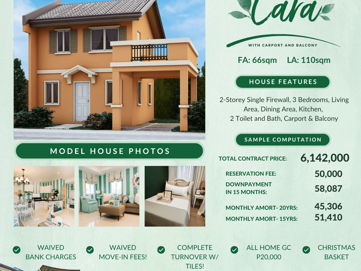 Pre-selling in Cavite | 3 BR Single Attached | with Carport & Balcony