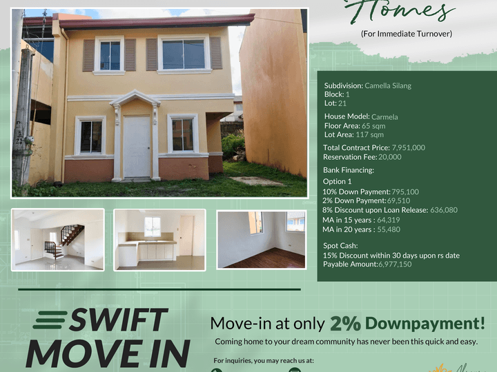 3-bedroom Single Attached House For Sale in Silang Cavite