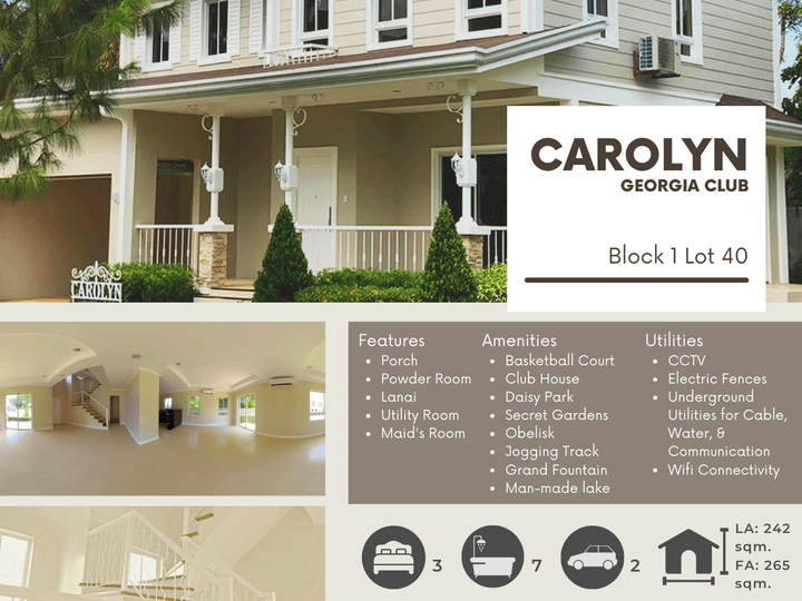 Carolyn Georgia Club Ready Home House for Sale in Santa Rosa Laguna