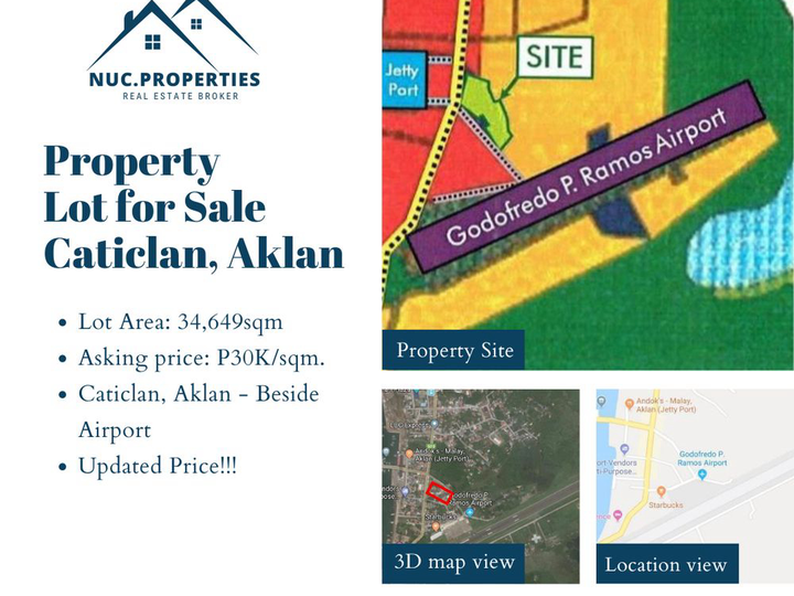 Property Lot for Sale Caticlan, Aklan  Asking price: P30K/sqm.