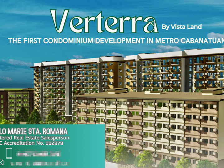 1 & 2 BR Units in Verterra, the first condominium  in Cabanatuan