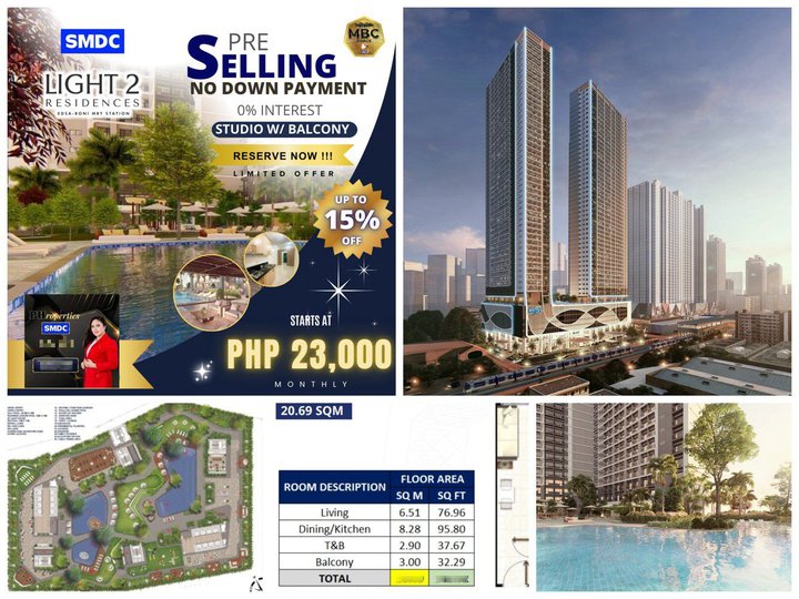 Studio, 1BR & 2BR condo unit at EDSA Boni Mandaluyong SMDC Light 2