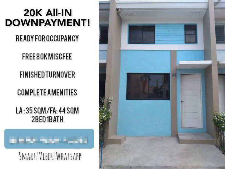 20K Cash-Out Rent to Own 2-Bedroom Townhouse near Marquee Mall