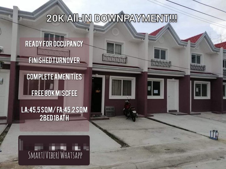 20K Cash-Out Ready for Occupancy Townhouse for Sale near Clark