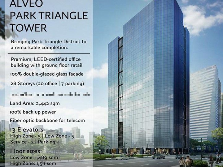 Rush Sale Office Unit for Sale in BGC Taguig Park Triangle Corp Plaza Half Floor