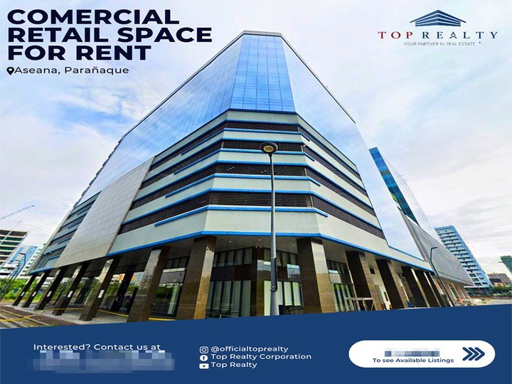 Retail Commercial Space For Rent in Paranaque City, Aseana City 391 sqm