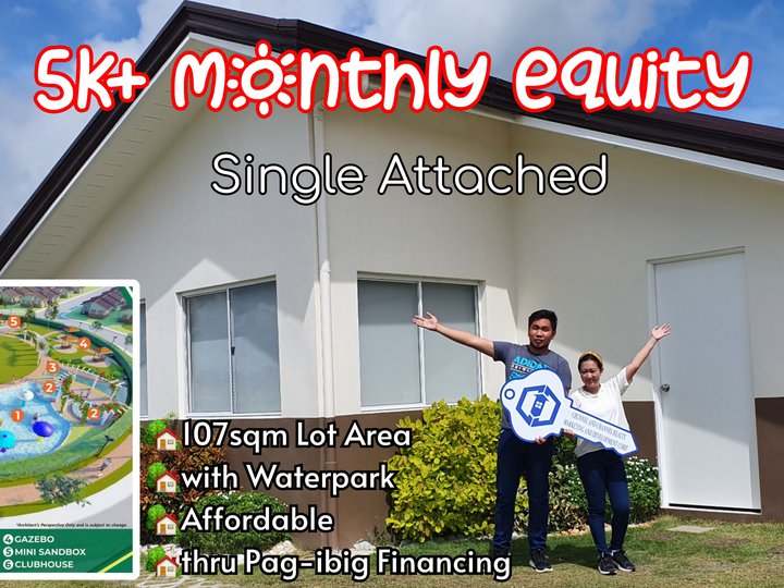 5,416 monthly Single Attached with 107sqm Lot in Porac Pampanga
