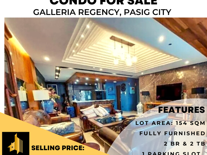 FULLY FURNISHED 2-BR CONDO FOR SALE IN PASIG CITY