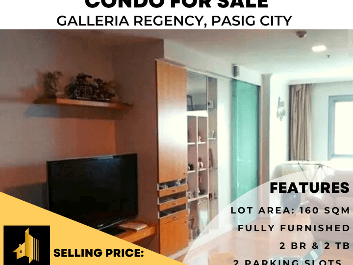 FULLY FURNISHED 2-BR CONDO FOR SALE IN PASIG CITY