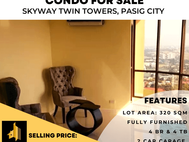 4-bedroom Condo For Sale in Pasig Skyway Twin Towers
