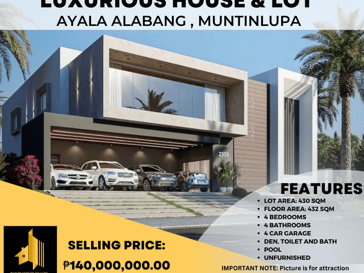 4 Bedroom House & Lot for Sale in Ayala Alabang, Muntinlupa City