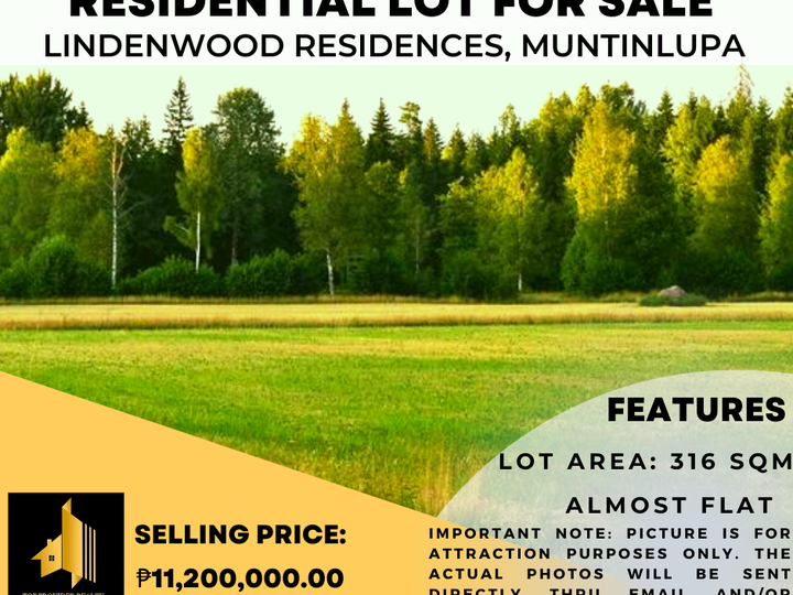 316 sqm Residential Lot for Sale in Lindenwood Residences, Muntinlupa