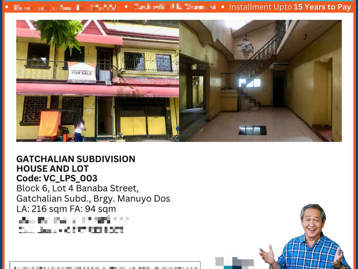 Foreclosed House and Lot in Gatchalian Subdivision Las Pinas City