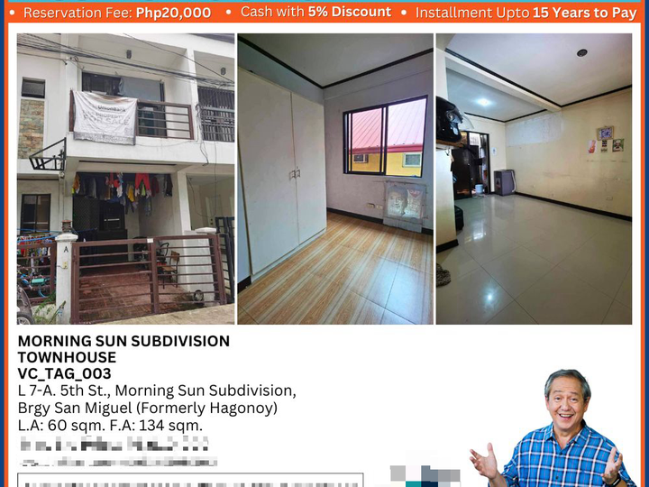 MORNING SUN SUBD. TOWNHOUSE FOR AUCTION