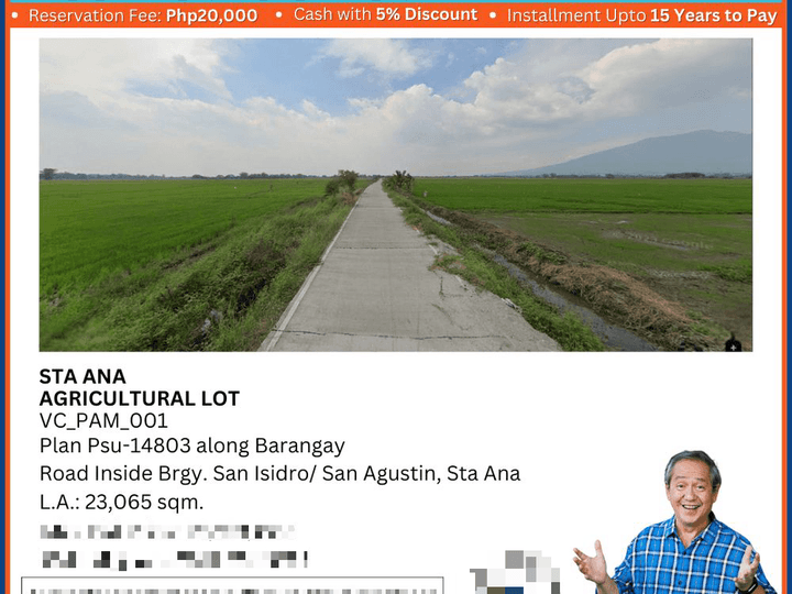 2.31 hectares Agricultural Lot For Sale in Santa Ana, Pampanga