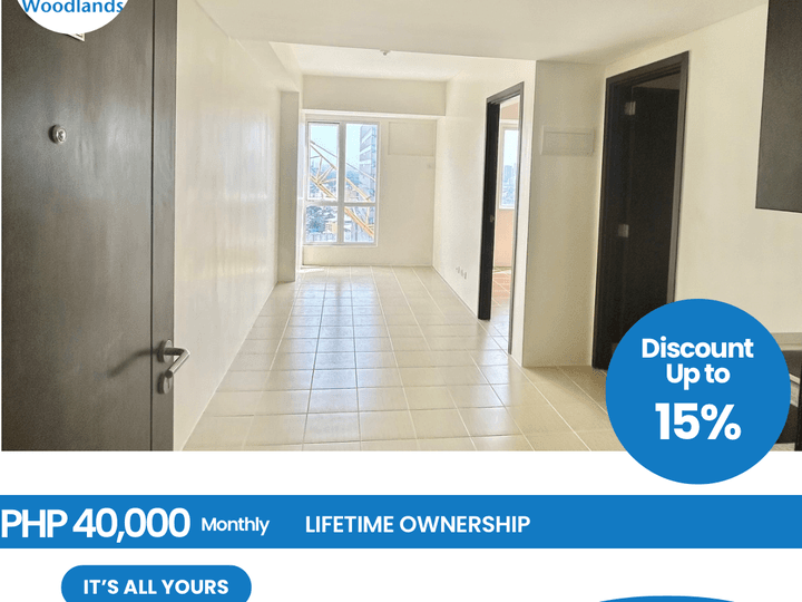 Ready For Occupancy 37.50 sqm 2-bedroom Residential Condo Rent-to-own