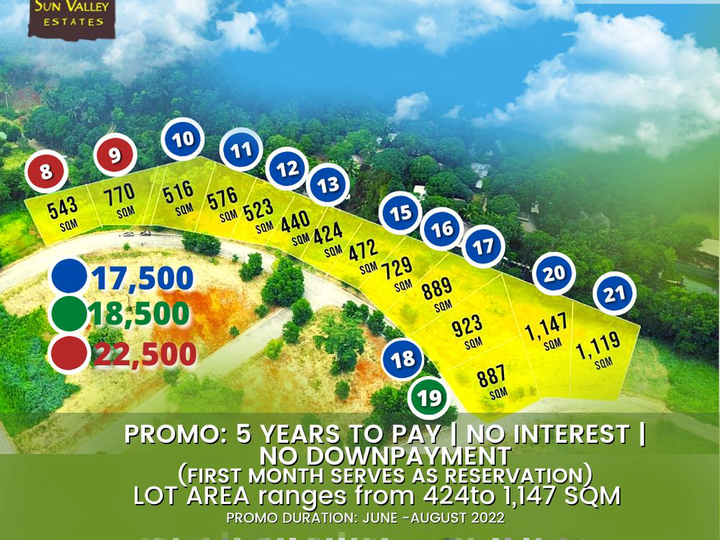 #5YearsToPay Installment Lots For Sale In Sun Valley Estates