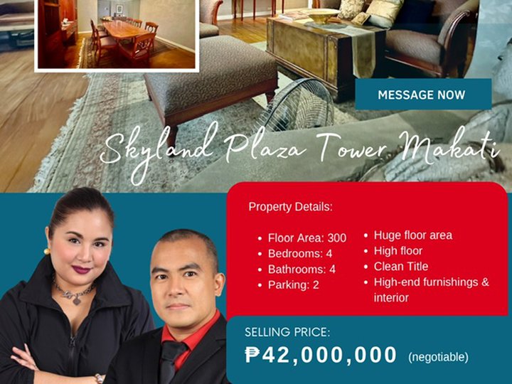 300.00 sqm 4-bedroom Condo For Sale in Skyland Plaza Makati Metro Manila