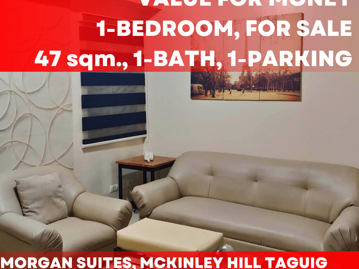 FOR SALE 1Bed 47sqm Condo FREE Parking MORGAN Suites McKinley Hill Taguig