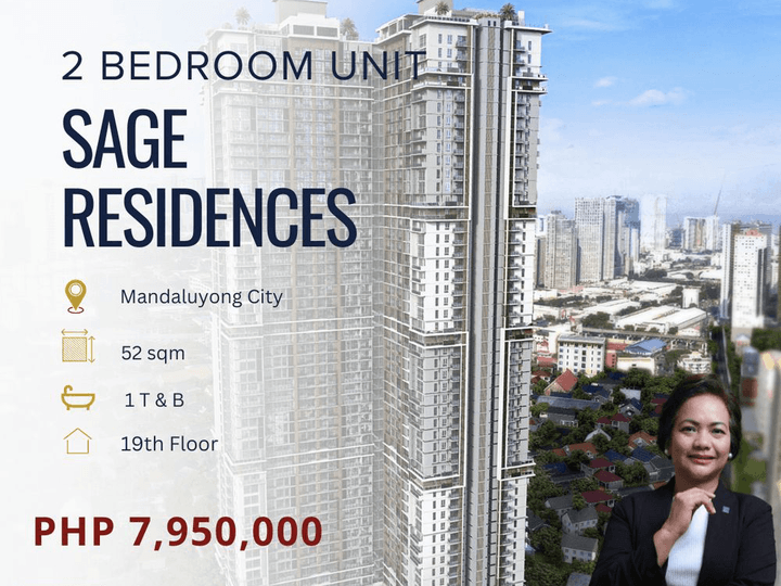 2 Bedroom Unit For Sale in Sage Residences, Mandaluyong City!