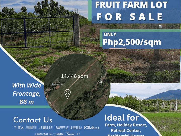 14,448 sqm Residential Fruit Farm Lot For Sale in Magalang, Pampanga
