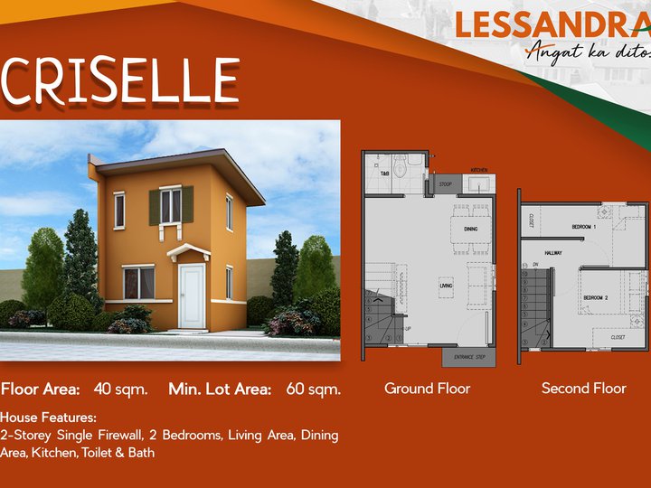 2-bedroom Single Attached House For Sale in Bulakan Bulacan- CRISELLE