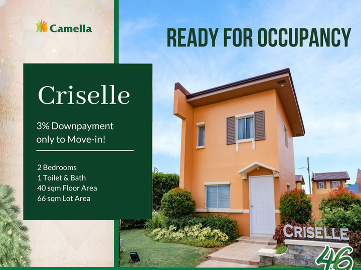 Bacolod House and Lot for Sale in Camella (RFO Criselle Unit)