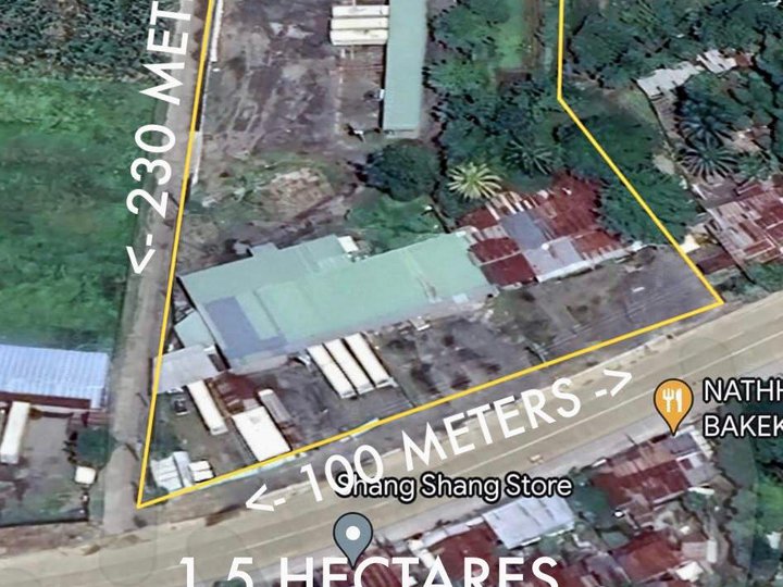 100-meter frontage along the national highway with an expandable area excellent for development.