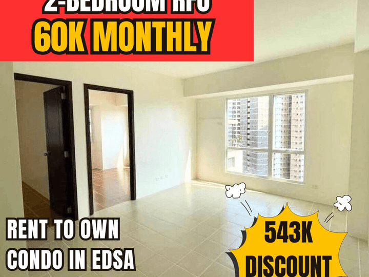 2BR Ready for Occupancy in Edsa Mandaluyong RENT TO OWN CONDO 60k Monthly 600K DP! 3-4 weeks move-in