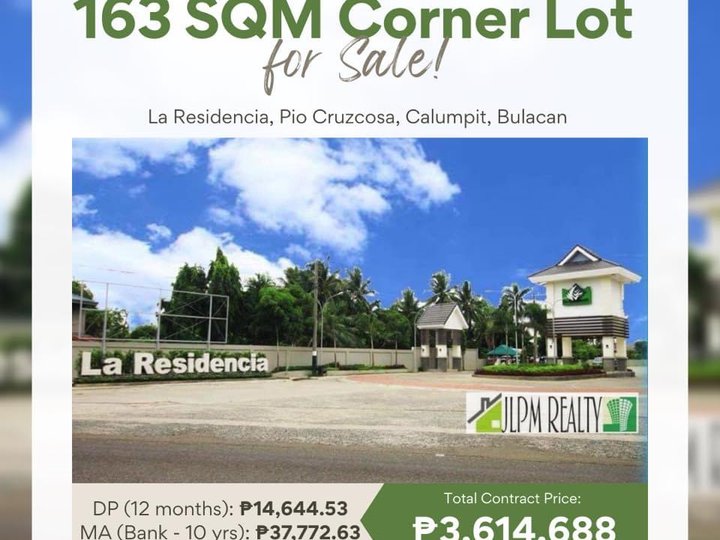 163sqm Corner Lot  for Sale in La Residencia, Calumpit, Bulacan