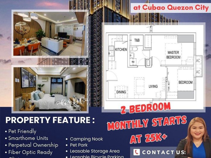 Quezon City Affordable Pre-Selling 2BR condo with balcony for sale in QC Pet Friendly near TIP