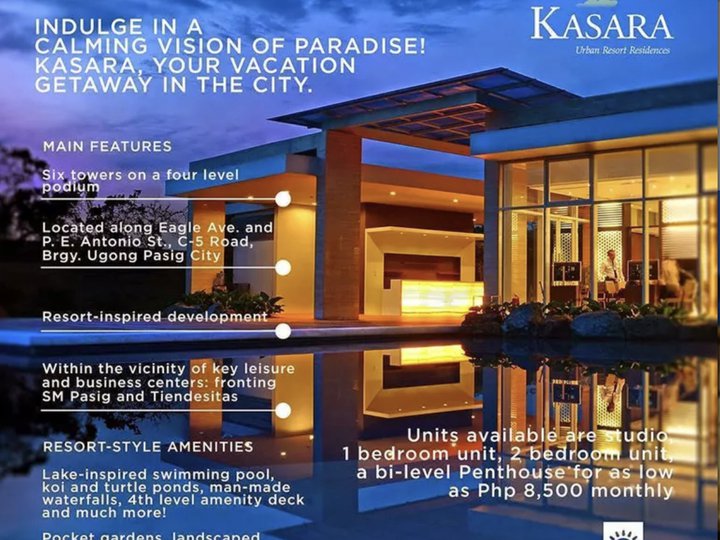 Affordable 2Bedroom with Balcony corner unit in Kasara Pasig near BGC