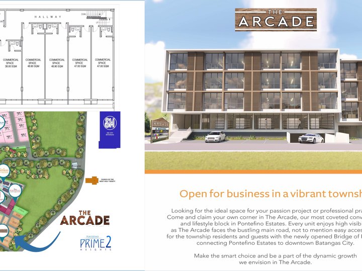 The Arcade Pontefino Ready For Occupancy Office Space for Sale in Batangas City