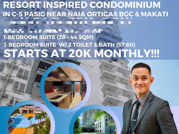 1 bedroom 44.08 sqm rfo rent to own in pasig ugong near sm pasig Tiendesitas sm megamall eastwood