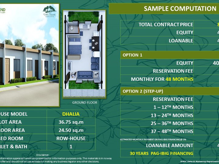1-Bedroom Rowhouse For Sale in Tambler General Santos City!Less 50k !
